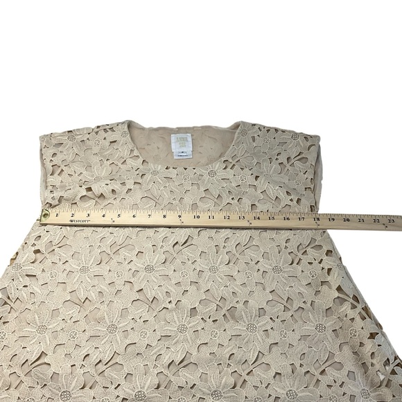 Anna Sui Women's Ivory Cream Floral Crochet Lace Sleeveless Boho Top Blouse Sz S - Picture 10 of 14